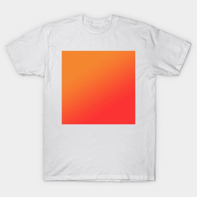 Orange to Red Gradient T-Shirt by Whoopsidoodle